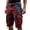 Wine, variant on ZVNAΖH Tactical Cargo Shorts for Men Fashion Patchwork Color Work Shorts with Multi-Pockets - Military, Hiking, & Hunting, M-3XL