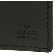 Gucci Calfskin Leather GG Tennis Embossed Bi-Fold Wallet Black