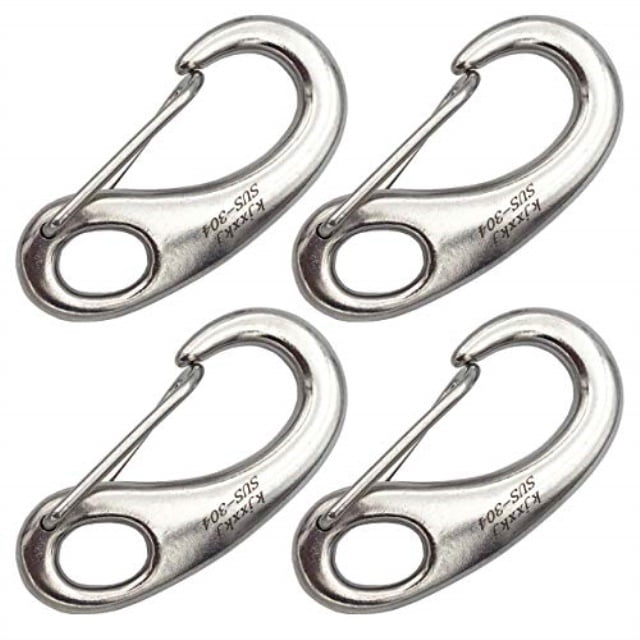heavy duty stainless steel spring snap rope hook,carabiner(4 pack