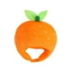thumbnail image 2 of Gorro de peluche naranja, cálido y divertido, con forma de fruta, para actuaciones en el escenario, bailes de máscaras., 2 of 8