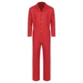 thumbnail image 4 of Yeahdor Mens Work Overalls Wear Resistant Coverall Long Sleeve One Piece Mechanics Workwear Jumpsuits Red XXL, 4 of 7