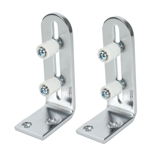2X Floor Guide for Bottom Of Sliding Barn Doors Adjustable Wall Mount Stay Roller Guide Ball Bearings