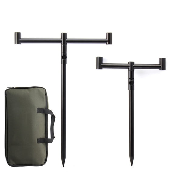 Carp Fishing Buzz Bar Set With Tackle Bag Bank Sticks With 2/3 Rod Rest Head Carp Fishing Aluminum Alloy Alarm Bracket Tools