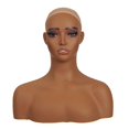 thumbnail image 1 of Peluca de maniquí femenina, modelo de cabeza con agujeros para las orejas, Base estable, modelo de exhibición, pelucas para maniquí, soporte de cabeza, 1 of 9