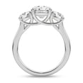 thumbnail image 3 of Blue Jewel 2.13 Ct Round Cut Engagement Ring with Accent Diamond - 14K White Gold Plated Rings - 3 Stone Solitaire Wedding Jewelry - Lab-Created Diamond - Ideal for Proposals or Events, 3 of 3