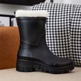 thumbnail image 1 of Zapatos de lluvia para mujeres zapatos de jardín de pantorrilla mediano botas Wellington Boots Anti-Slipping Rubber zapatos para uso al aire libre, 1 of 6