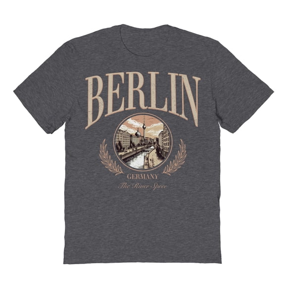 Park Fields Berlin City Dark Garments Graphic Dark Heather Men's Cotton T-Shirt