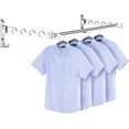 thumbnail image 1 of Perchero montado en la pared, colgador de ropa montado en la pared, rotación de 90° Perchero plegable montado en la pared para baño, dormitorio, lavadero (plata, 2 piezas + barra) brillar Electrónica, 1 of 5