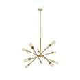 thumbnail image 4 of Indoor Home Decorative Midcentury Modern Axel 10 Lights Brass Pendant, 4 of 7