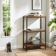 thumbnail image 4 of Caffoz 3-Tier Transitional Wood Bookshelf with Open Shelves in Oak Brown, 4 of 12