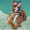 thumbnail image 2 of Mandell, Jonathan 26x26 Black Ornate Wood Framed with Double Matting Museum Art Print Titled - Mastiff Portrait, 2 of 4