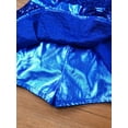 thumbnail image 6 of Sholeno Girls Sequins Jazz Latin Dance Dress Cutout X-Back Bowknot Ballet Gymnastic Leotard Royal Blue 6, 6 of 7