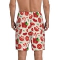 thumbnail image 3 of Kdxio Tomatoes Print Mens Sleep Shorts Bottoms Soft Comfy Pajama Wear Pants with Drawstring Pockets, 3 of 7