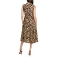 thumbnail image 2 of Nicole Miller womens  Jade Linen-Blend Midi Dress, 16, Brown, 2 of 3
