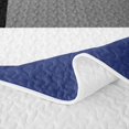 thumbnail image 5 of Homewish Navy Abstract Square Quilt King,Modern Geometric King Coverlet Set,3-Piece, 5 of 7