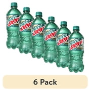 (6 pack) Mountain Dew Baja Blast Tropical Lime & Citrus Soda Pop, 20 fl oz, Bottle