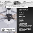 thumbnail image 6 of Open Box Portage Bay Miller Park Ceiling Fan w/ 5 Reversible Blades & Motor 44", 6 of 7