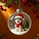 thumbnail image 5 of Adorno navideño de bola de cristal con miniescena invernal | Esfera transparente 3D con Papá Noel y destellos | Colgante para árbol festivo, regalo para decoración navideña, 5 of 5