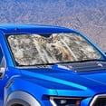 thumbnail image 4 of Xixirimido Deer US Flag Camouflage Print Car Windshield Sun Shade Universal Fit for SUV Truck Sedan Auto Front Window Sunshade Sun Visor Block UV Rays Keep Cool Car Accessories, 4 of 8