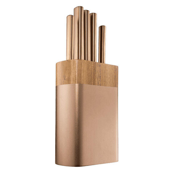 :Pro® DAISHO Nara Cuisine : Bloc de Couteaux 6 Pcs Cuivre