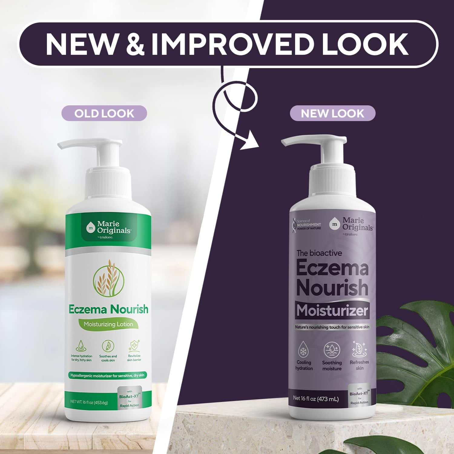 Marie Originals Eczema Nourish Moisturizing Lotion, Hydrating Cream for Dry, Itchy & Sensitive Skin, Hypoallergenic (2pack)