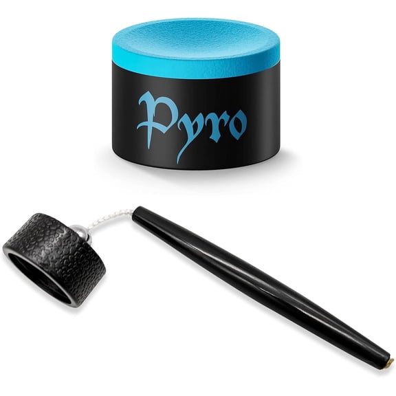 Beer City Billiards Pro Series Pool Cue Chalk Holder - Aluminum Round Cue Chalk Case  WIth TAOM Pyro Chalk