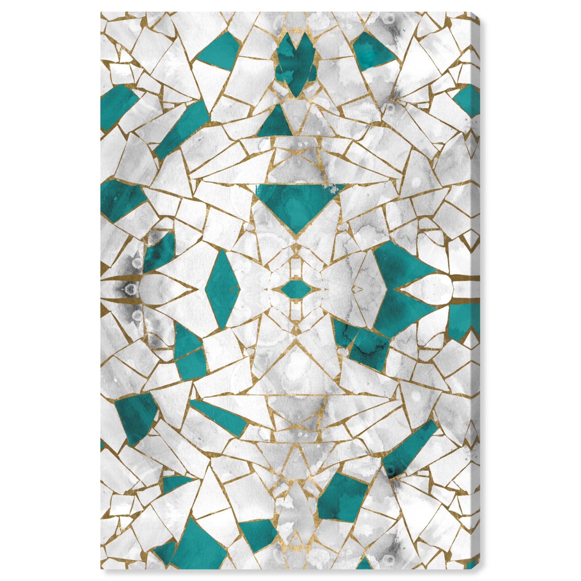 Runway Avenue Abstract Wall Art Canvas Prints Emerald Stone Patterns Gold Green Walmart Com Walmart Com