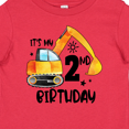 thumbnail image 4 of Inktastic Construction Truck It's My 2nd Birthday Boys or Girls Baby T-Shirt, 4 of 5