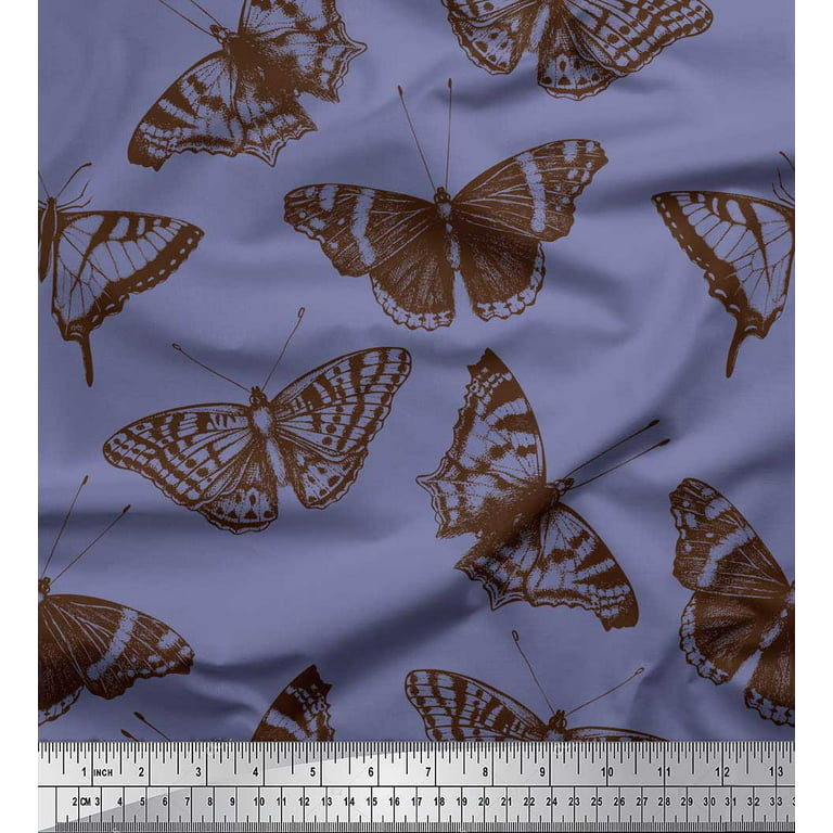 Waverly Inspirations Cotton 44 Butterfly Carnation-Silver Color Sewing  Fabric by the Yard