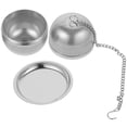 thumbnail image 4 of Teacup Ball Infuser Stainless Steel Filter For Loose Tea Leaf Tea Cup Tea Leaf Strainer with Plate, 4 of 8