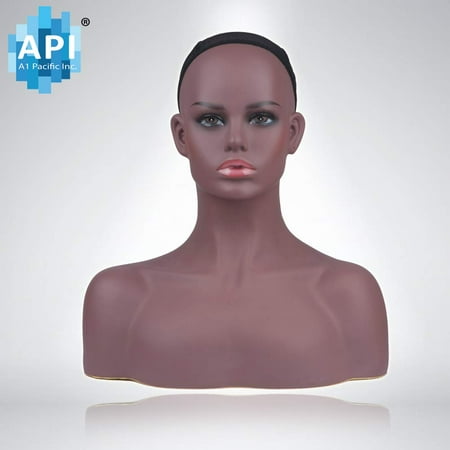 Shoulder Manikin - Female Life size Mannequin Head with Shoulder Bust Wigs Hats Sunglasses Jewelry Display DB 7645