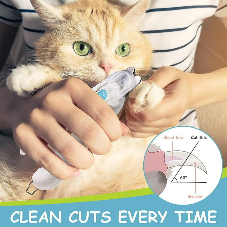 Cat nail clippers with clearance guard