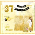 thumbnail image 3 of 37th Birthday Decoration Black and Gold for Boy & Girl, 37th Cake Topper, 37th Party Supplies for Her and Him, 37th Birthday Photo Props, 3 of 5