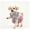 Red, variant on Pet Puff Sleeve Bowknot Plaid Skirt, Summer Puppy Cowboy Princess Dresses Skirts, Small Medium Dog, XS