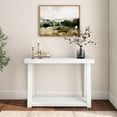 thumbnail image 2 of Plank+Beam 46" Solid Wood Console Table with Storage, Sofa Table with Shelf, Narrow Entryway Table for Hallway, White, 2 of 10