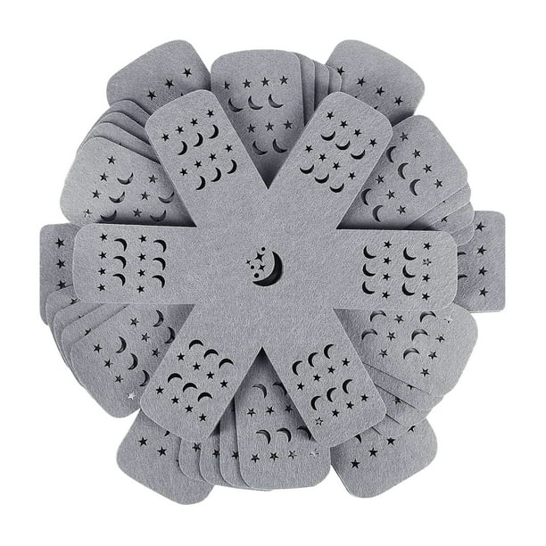 Protectores para ollas y sartenes, 12 unidades, para apilar ollas y sartenes, divisores de 4 tamaños diferentes, para evitar rayones.