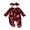 Red, variant on Cjfdfy Newborn Baby Girl Christmas Outfit Gingerbread Man Printed Ruffle Long Sleeve Zipper Footed Romper And Headband Infant Cute First Christmas Knit Sweater Jumpsuit Fall Winter Outfits