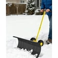 thumbnail image 6 of Historyli Snow Pusher-36In with Wheels for Driveway-Heavy Duty Steel Blade,Position Angle Adjustment & 60° Tilt Handle,Ergonomic Push Snow Shovel with Ground Protection for Effortless Snow Removal, 6 of 9