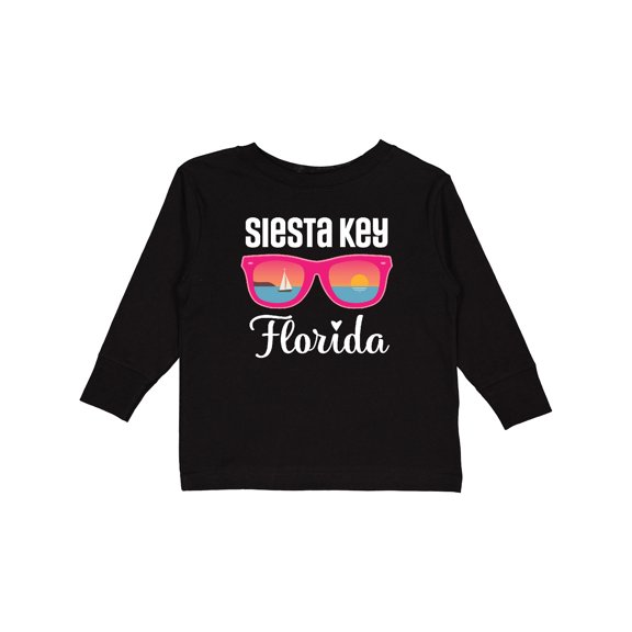 Inktastic Siesta Key Florida Beach Trip Girls Long Sleeve Toddler T-Shirt