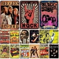 thumbnail image 2 of Cartel de rock metal vintage, placa decorativa de música, placa de metal clásica, placa para cueva de hombre, bar, garaje, club, cafetería, decoración industrial de pared, 2 of 5