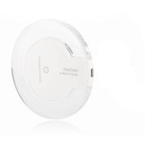 TFixol Compact White QI Wireless Charger Pad with Fast Charging, Over-Temperature Protection, and Anti-Slip Design for Smartphones