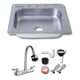 thumbnail image 1 of Tarja Fregadero Tipo Bar Acero Inox 64x59 Cm Con Kit Flexibl, 1 of 5