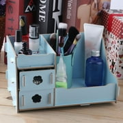 Wooden Drawer Type Cosmetic Storage Box Containing Rack Makeup Organizer