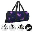 thumbnail image 5 of Fotbe Eggplant Pattern Foldable Sports Gym Bag with Wet Dry Pocket, Ultralight Travel Bag, Large Capacity Duffel Bag, Splash Proof Carry on Bag, Overnight Bag, Weekender Bag, 5 of 8