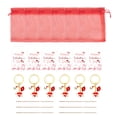 thumbnail image 7 of Sinyiin 6Pcs Valentine's Day Themed Keychains Heart Rose Lip Metal Keychains Key Holder, 7 of 7