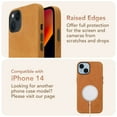 thumbnail image 3 of DONBOLSO Vintage Brown Leather iPhone 14 Wallet Case - MagSafe Compatible Protective Cover with Anti-Scratch Microfiber Lining - Size 14, 3 of 5