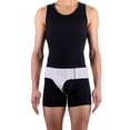 thumbnail image 2 of FlexaMed Right Side Inguinal Hernia Groin Belt with Compression Pad White Medium, 2 of 7