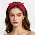 thumbnail image 2 of Workout Headband for Women Athletic Non Slip for Short Long Hair Yoga Running Sports Hair Bands Bandeau Headbands Sweat Hair Accessories Red Free Size, 2 of 5