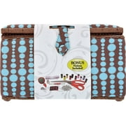 SINGER X-Large Sewing Basket Kit with Accessories, Blue Dots