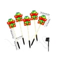 thumbnail image 3 of Hyknon 5 Pack Solar Christmas Pathway Lights, Warm LED Waterproof Outdoor Stake Lights with Auto On Dusk, Wire Free Garden Ground Lamps for Yard Walkway Holiday Decor, 3 of 6